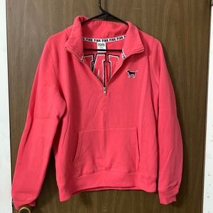 PINK pink quarter zip, medium